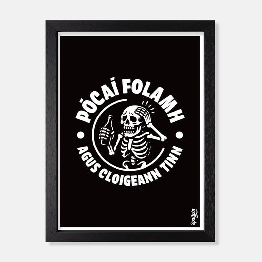 Pócaí Folamh Agus Cloigeann Tinn - Print