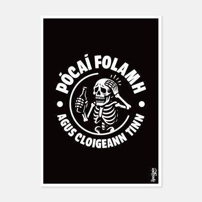 Pócaí Folamh Agus Cloigeann Tinn - Print