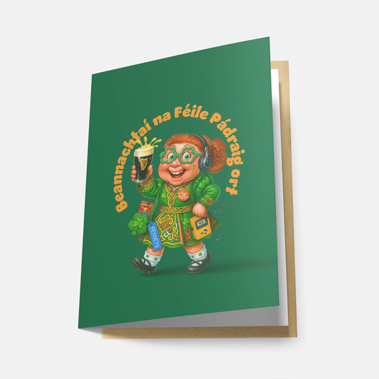 Beannachtaí na Féile Pádraig Ort - Greeting Card