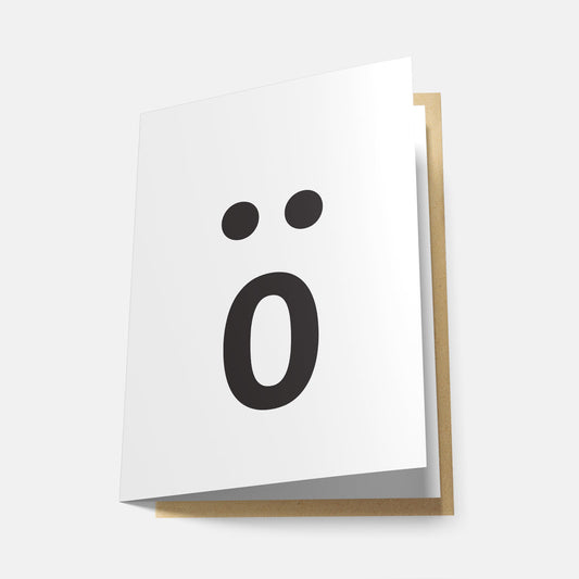 Gasp Emoticon - Greeting Card