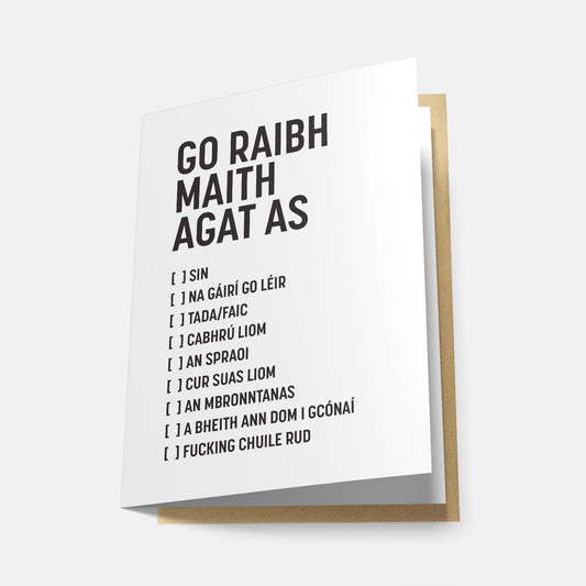 Go Raibh Maith Agat As.... Greeting Card