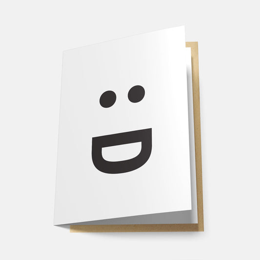Grinning Emoticon - Greeting Card