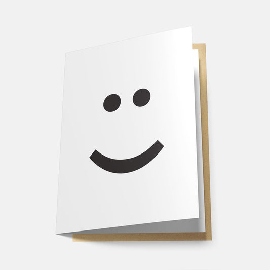 Happy Face Emoticon - Greeting Card