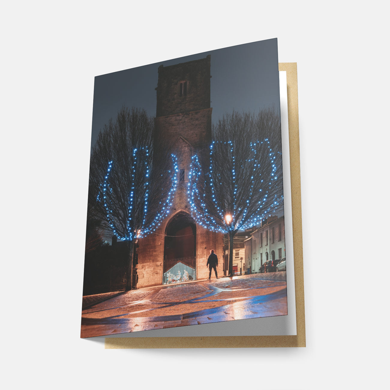Red Abbey Tower - Greeting Card