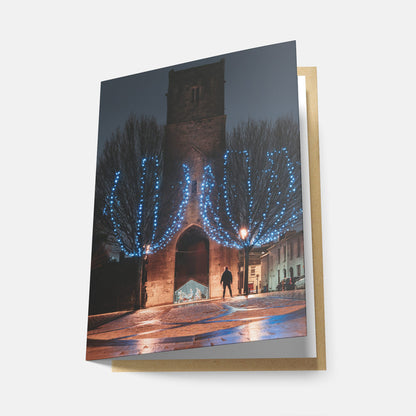 Red Abbey Tower - Greeting Card