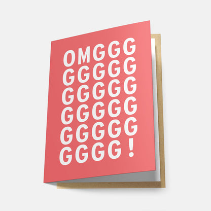 Omggg (Rainbow Series) - Greeting Card