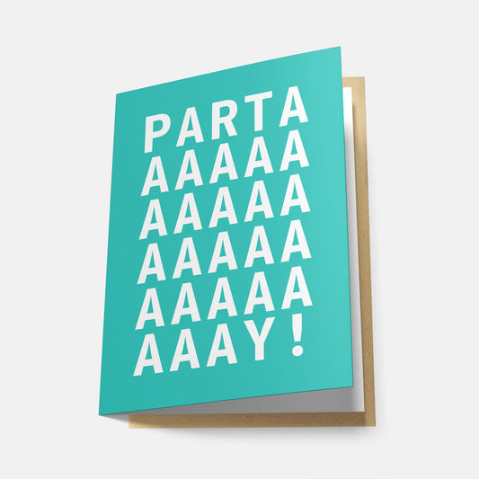 Partaaay (Rainbow Series) Greeting Card