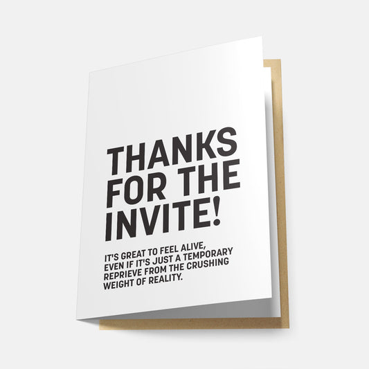 Thanks for the Invite - Greeting Card