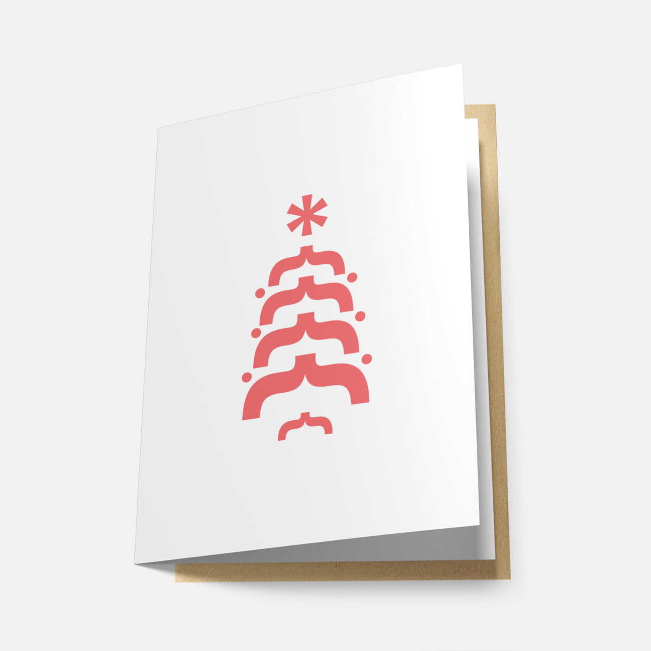 Typographic Christmas Tree - Greeting Card