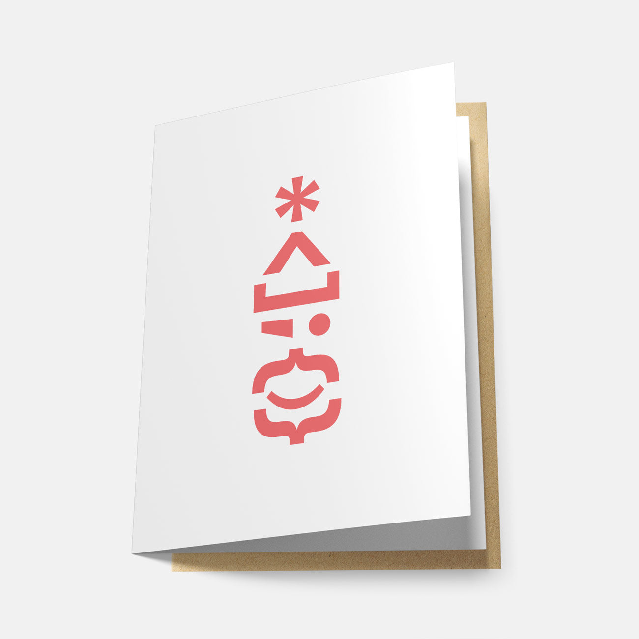 Typographic Santa Claus - Greeting Card