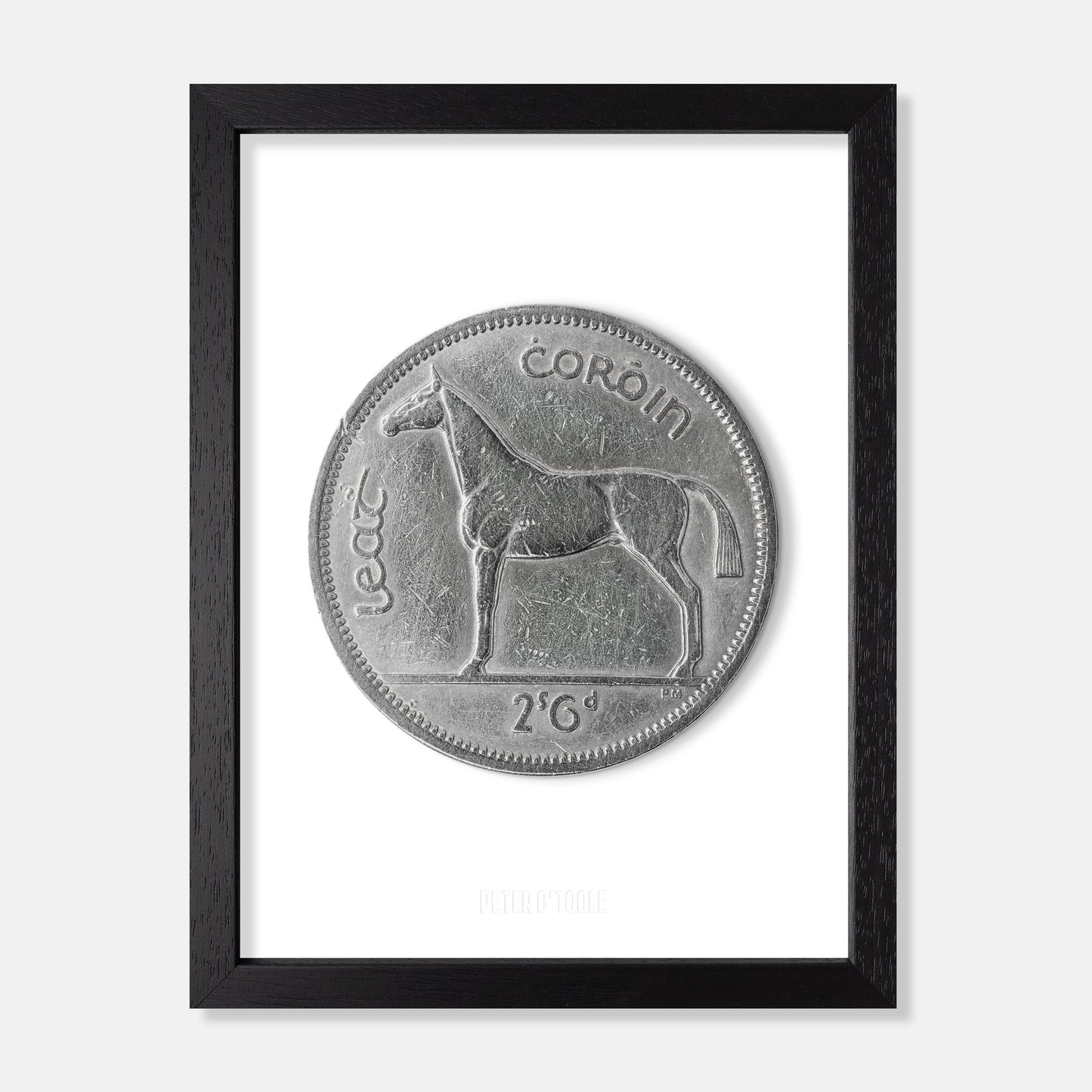 Irish Half Crown (Two Shillings and Sixpence) Coin – Horse by Percy Metcalfe - Coin Print