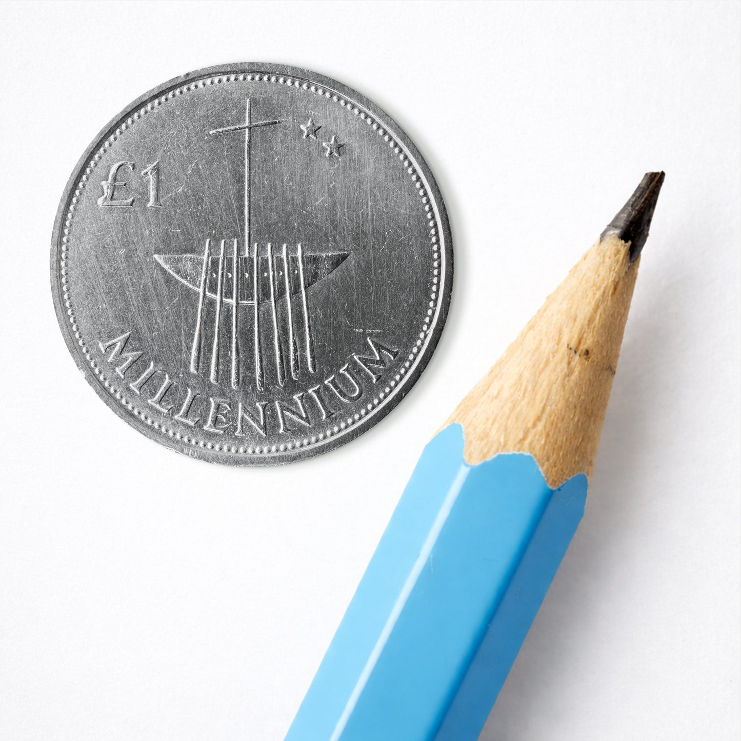 Irish Millennium One Pound (£1) Coin – Broighter Boat by Alan Ardiff & Garrett Stokes - Coin Print