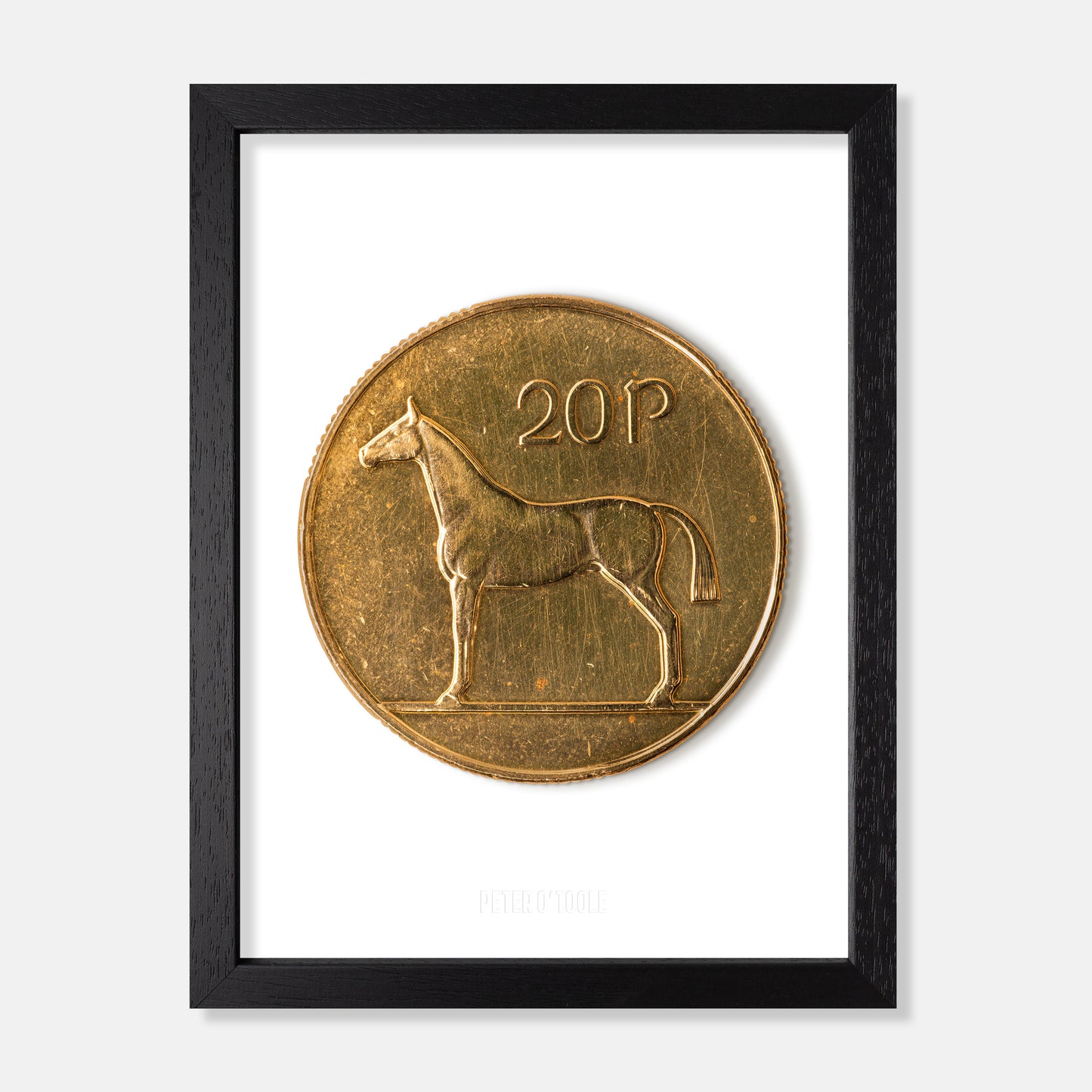 Irish Twenty Pence (20p) Coin – Horse by Percy Metcalfe - Coin Print
