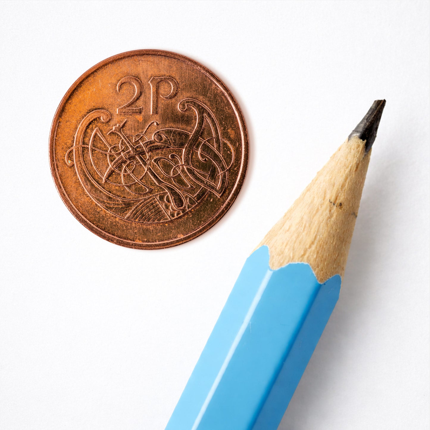 Irish Two Pence (2p) Coin – Ornamental Bird by Gabriel Hayes - Coin Print