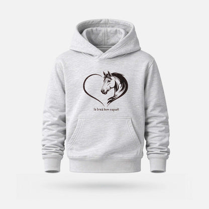 Is Breá Liom Capaill - Kids' Hoodie - Spailpín - 7-8 Years / Grey Melange