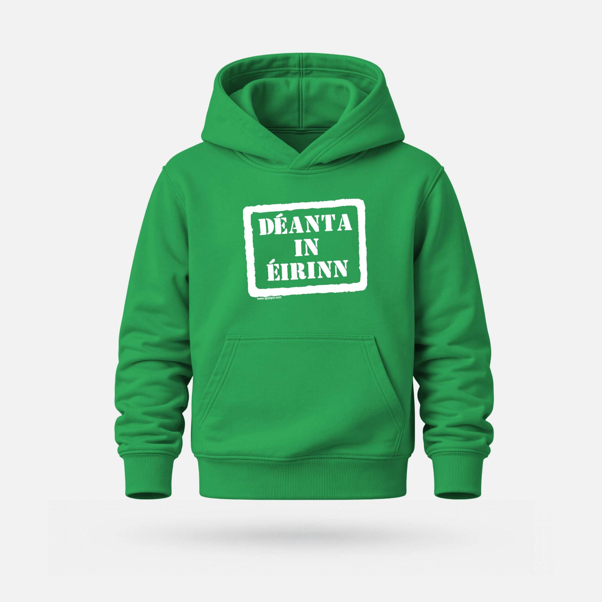 Déanta in Éirinn - Kids' Hoodie - Spailpín - 1-2 Years / Kelly Green