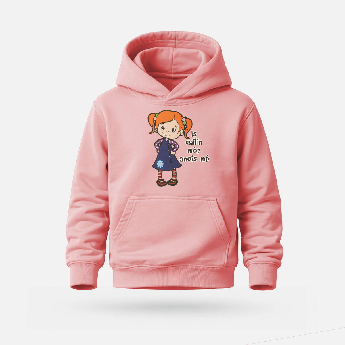 Is Cailín Mór Anois Mé - Kids' Hoodie - Spailpín - 1-2 Years / Pink