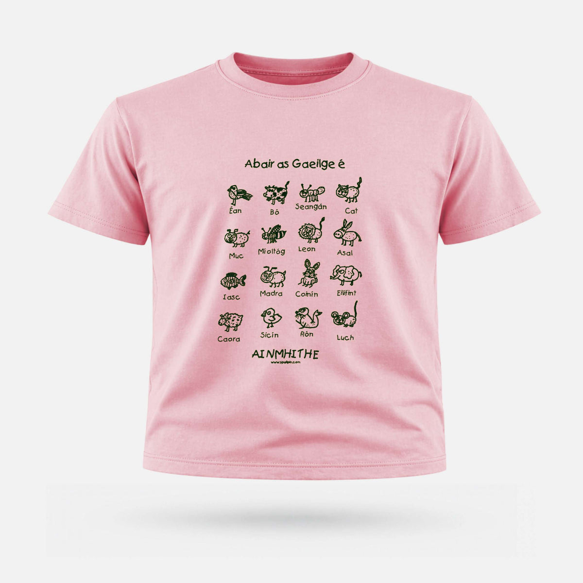 Abair as Gaeilge É! - Kids' T-Shirt - Spailpín - 0-3 Months / Baby Pink