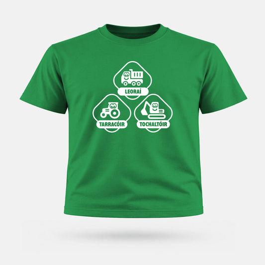 Leoraí, Tarracóir, Tochaltóir 2026 - Kids' T-Shirt
