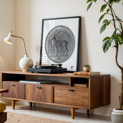 One Pound Deer Coin Print