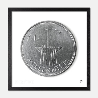 One Pound Millennium Edition Coin Print