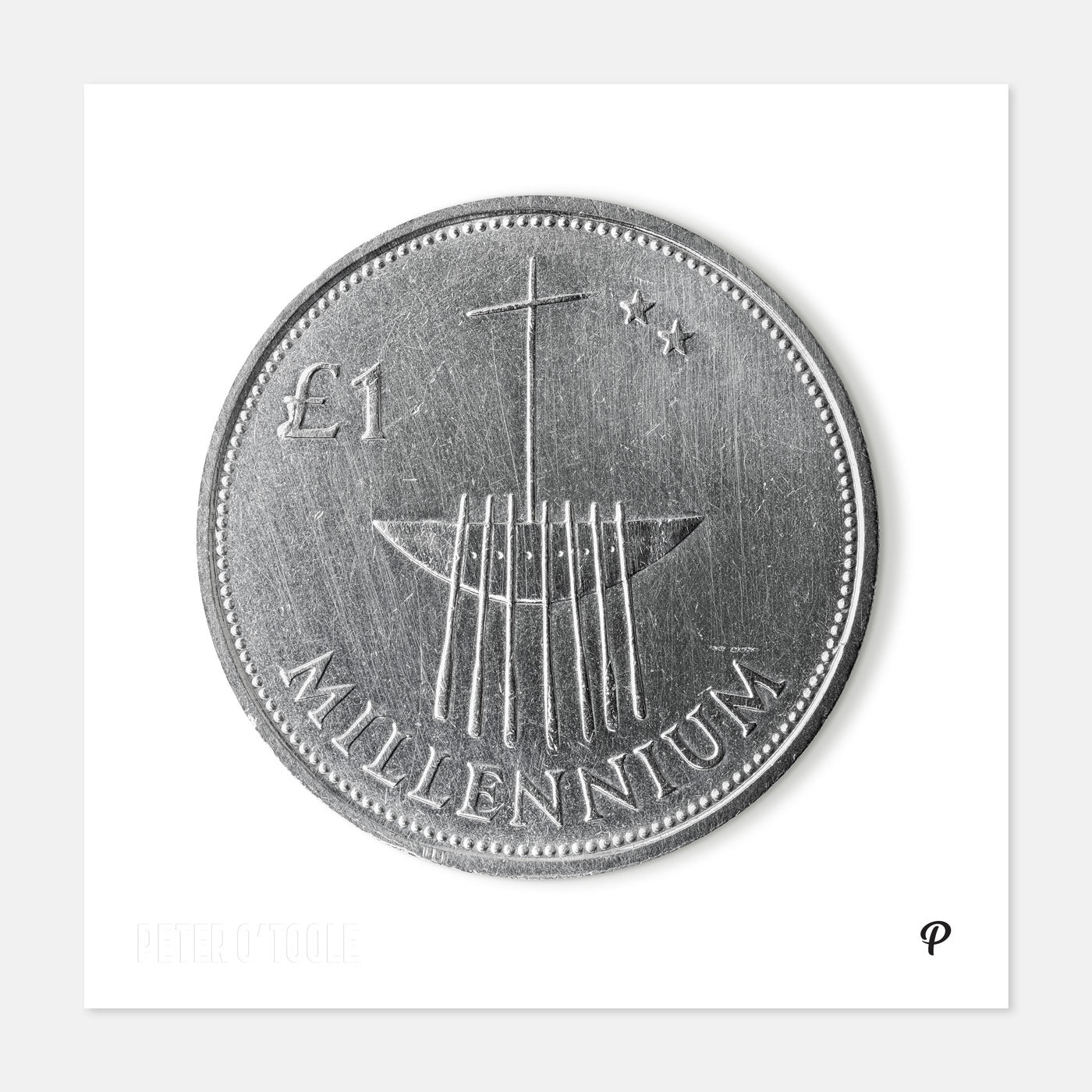 One Pound Millennium Edition Coin Print