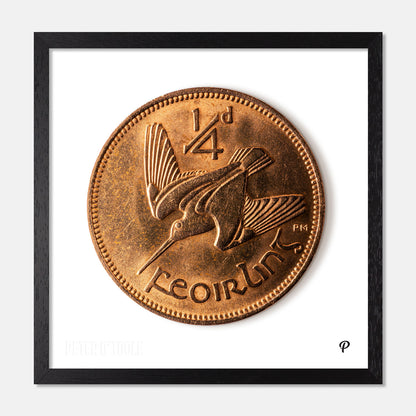 Quarter Penny Feoirling Woodcock Coin Print