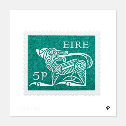 5p Éire Dog Definitive Stamp - Print