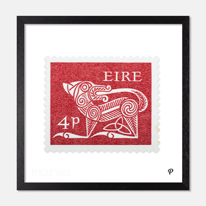4p Éire Dog Definitive Stamp - Print