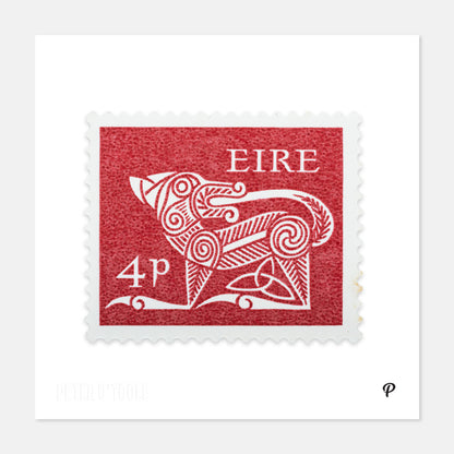4p Éire Dog Definitive Stamp - Print
