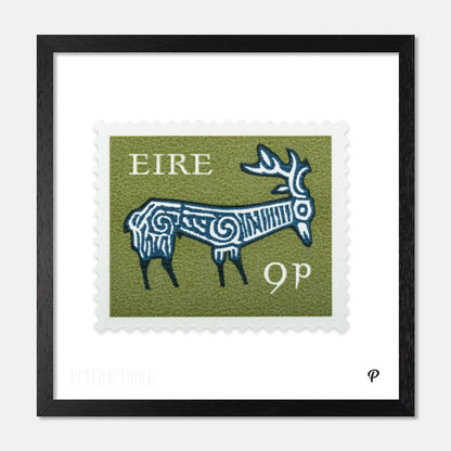 9p Éire Deer Definitive Stamp - Print
