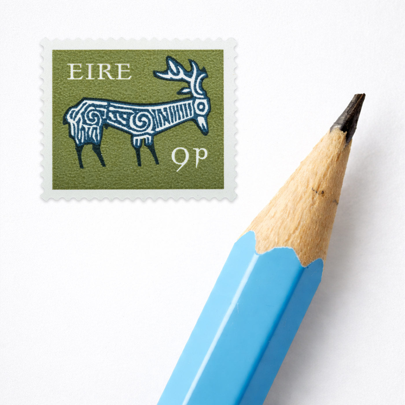 9p Éire Deer Definitive Stamp - Print