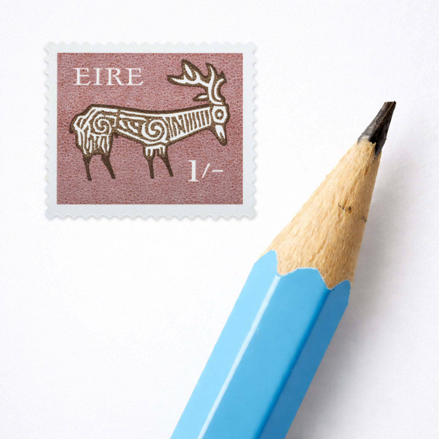 1/- Éire Deer Definitive Stamp - Print