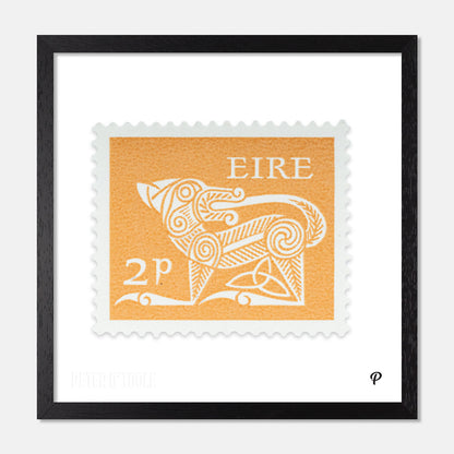 2p Éire Dog Definitive Stamp - Print