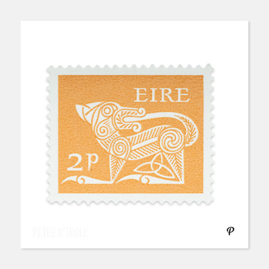 2p Éire Dog Definitive Stamp - Print