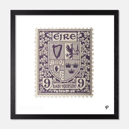 9d Éire Coat of Arms Definitive Stamp - Print