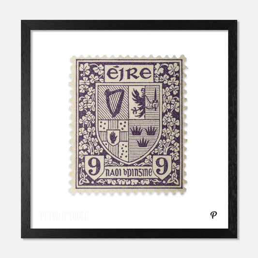 9d Éire Coat of Arms Definitive Stamp - Print