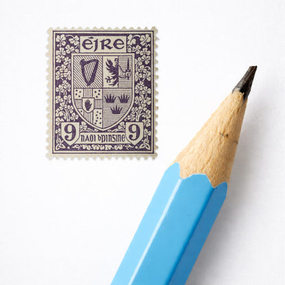 9d Éire Coat of Arms Definitive Stamp - Print