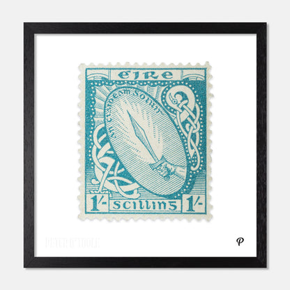 1/- Éire Sword of Light Definitive Stamp - Print