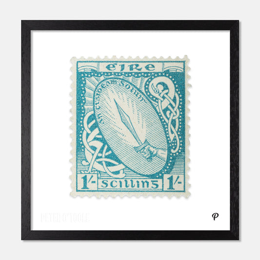 1/- Éire Sword of Light Definitive Stamp - Print