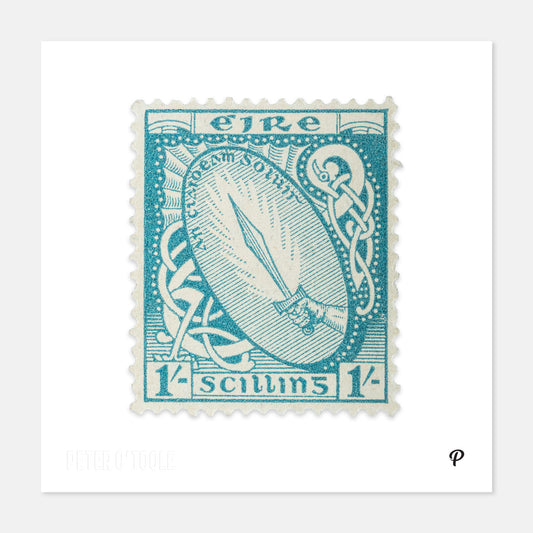 1/- Éire Sword of Light Definitive Stamp - Print