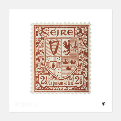 2½d Éire Coat of Arms Definitive Stamp - Print