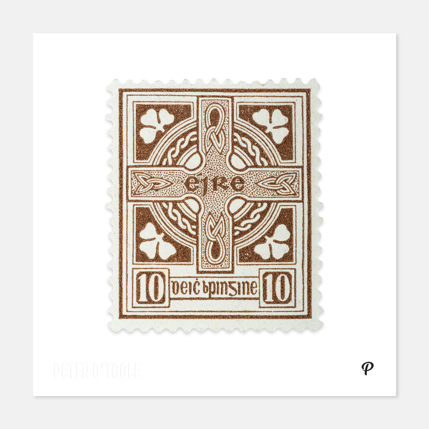 10d Éire Celtic Cross Definitive Stamp - Print