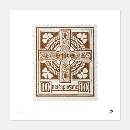 10d Éire Celtic Cross Definitive Stamp - Print