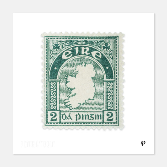 2d Éire Map of Ireland Definitive Stamp - Print