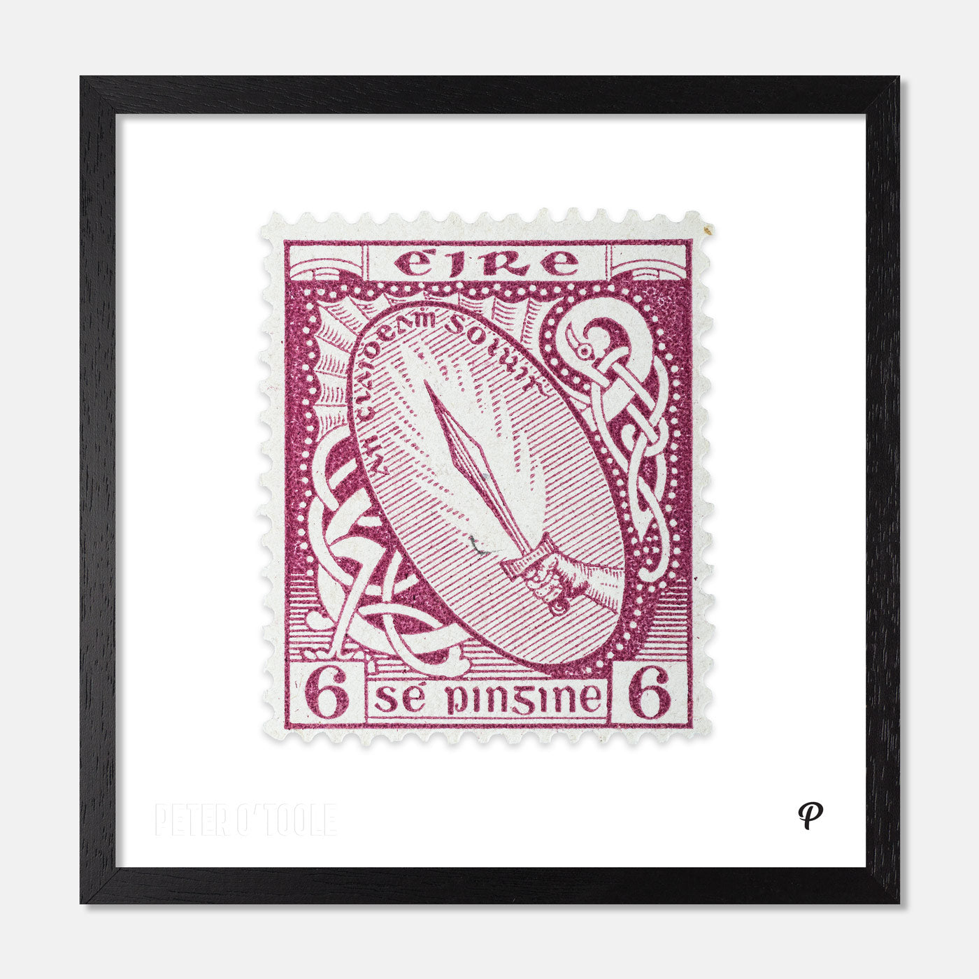 6d Éire Sword of Light Definitive Stamp - Print