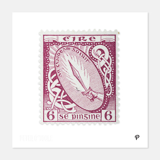6d Éire Sword of Light Definitive Stamp - Print