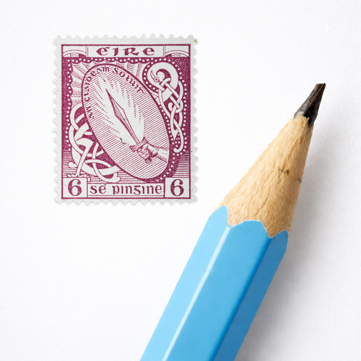 6d Éire Sword of Light Definitive Stamp - Print