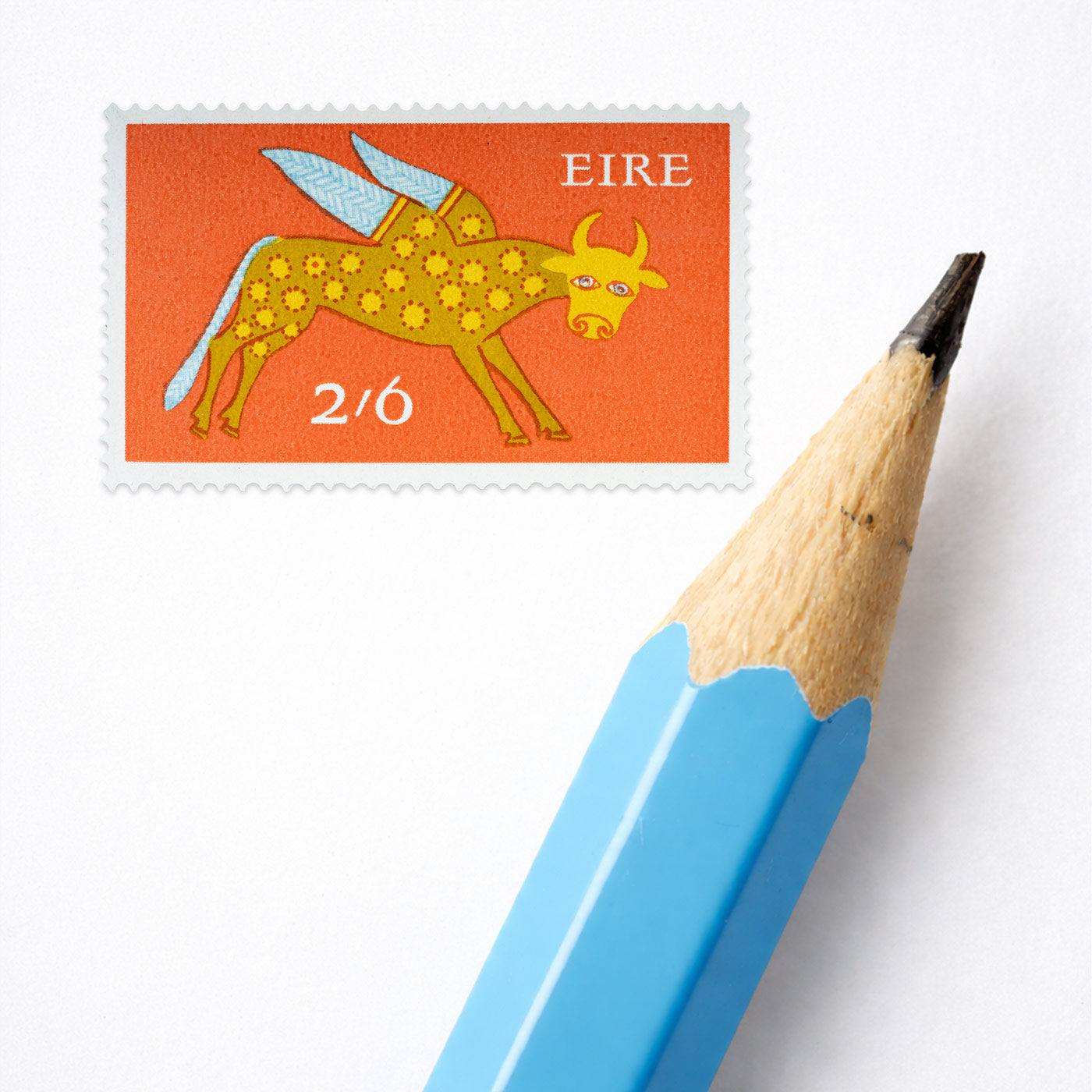 2/6 Éire Bull Definitive Stamp - Print