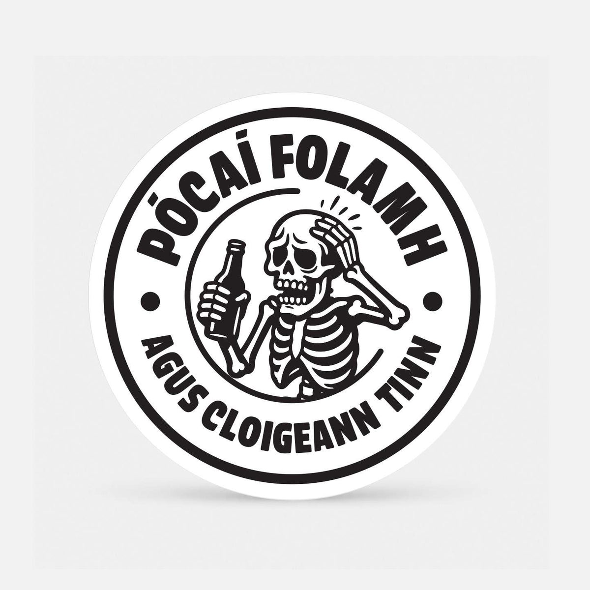 Pócaí Folamh agus Cloigeann Tinn - Sticker